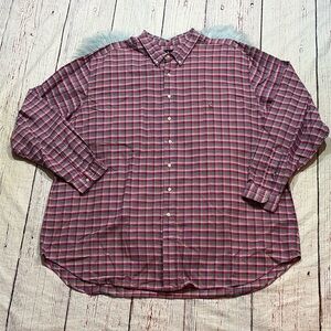 Ralph Lauren Pink Blue Check Classic Button Down Shirt sz 4XLT